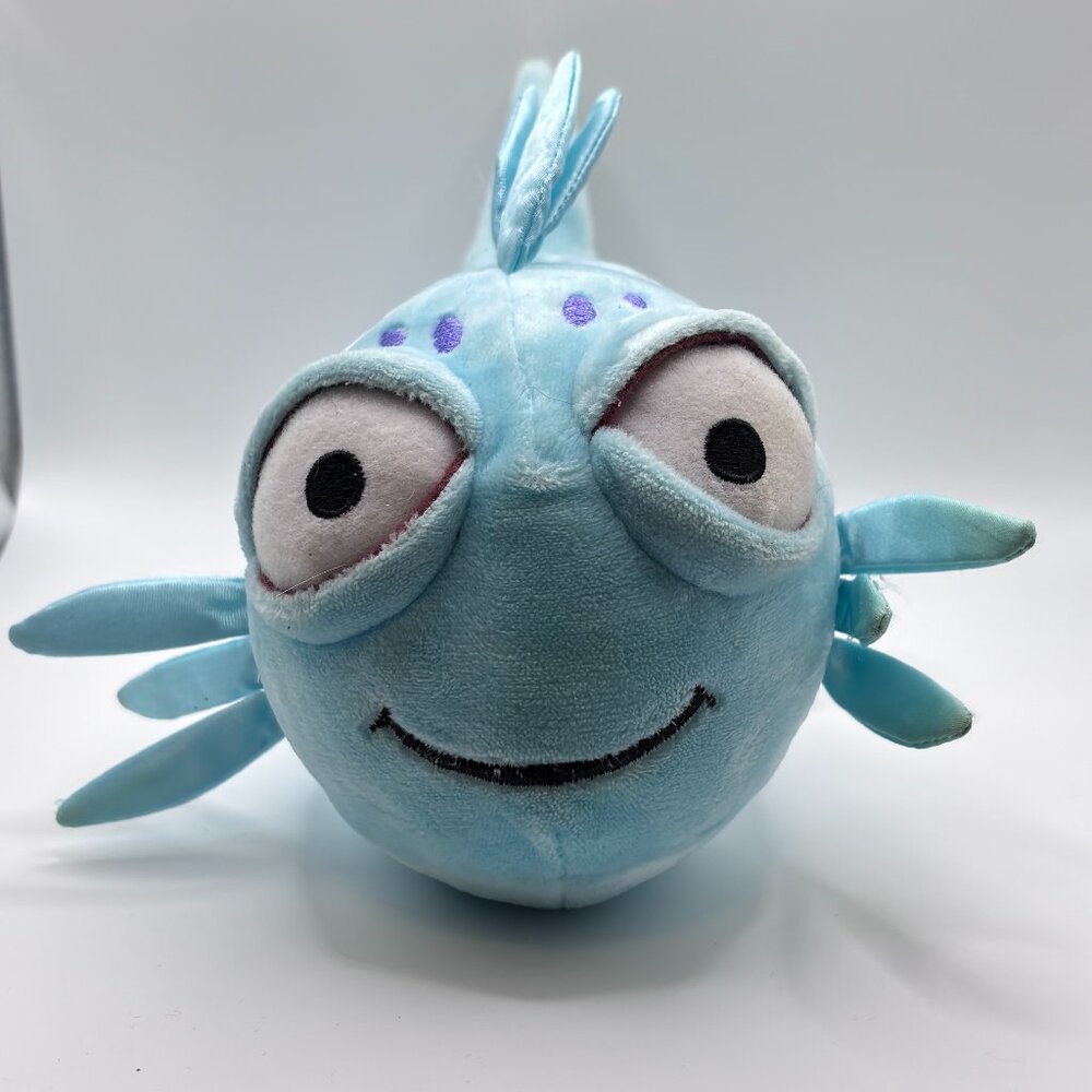 Pout Pout Fish Doll Blue Stuffed Animal Plush Toy Merry Makers 7"  blowfish.